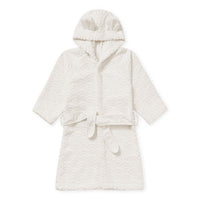 Een schattige, warme en zachte badjas van Cam Cam Copenhagen in de kleur off-white. Met capuchon met schattige oortjes en ceintuur. Gebruik hem thuis, bij het zwembad of op het strand. VanZus
