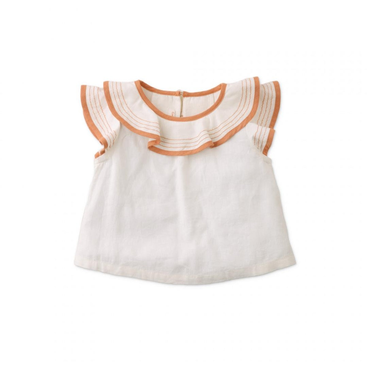 De farah top in de zachte tint gardenia van Gingersnaps is geschikt voor elke gelegenheid. VanZus