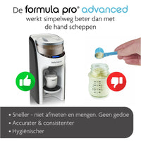 Je redder in nood heb je gevonden met de formula pro advanced flesvoedingmaker van Baby Brezza. Maak een flesje klaar op de juiste temperatuur met één druk op de knop! Het apparaat mengt, verwarmt en doseert melkpoeder automatisch met slechts één druk op de knop tot de juiste dikte en temperatuur. VanZus