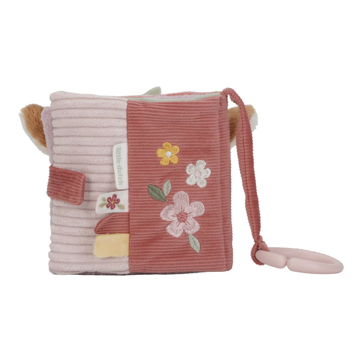 Het buggyboekje uit de fairy garden-collectie van Little Dutch is een interactief speeltje vol kleuren en texturen. Ideaal voor in de kinderwagen, stimuleert het de zintuigen van je kleintje. Perfect cadeau! VanZus