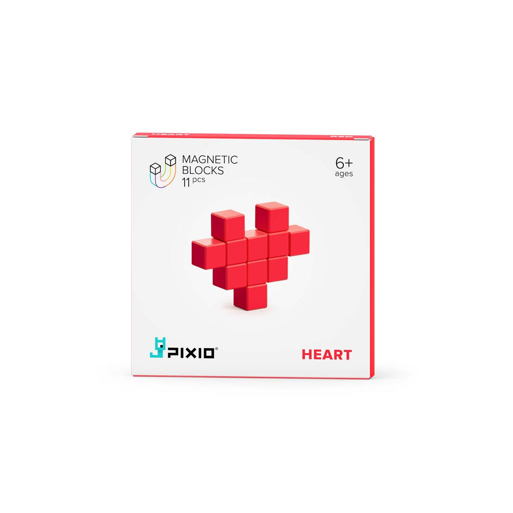 Met de PIXIO Heart Red set kun je je creativiteit helemaal kwijt. Met deze magnetische blokken maak je de leukste 3D pixel kunstwerken. Met deze set maak je een mooi rood hartje. VanZus.