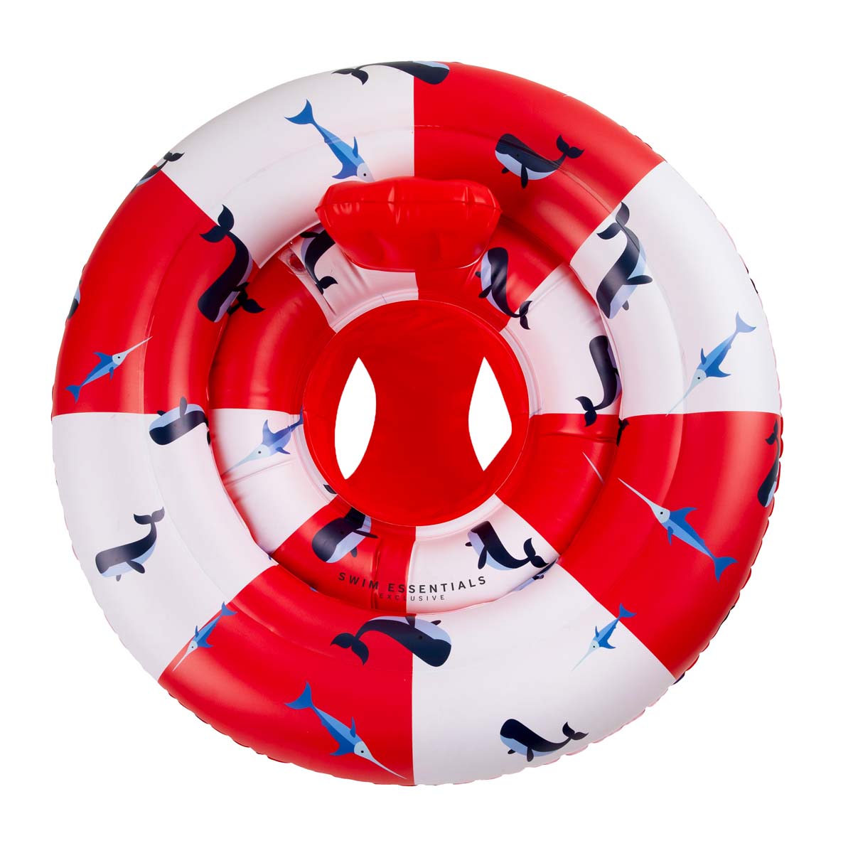 De Swim Essentials baby zwemband red white whale is het perfecte accessoire wanneer je samen met je kleintje gaat zwemmen. Dankzij deze babyfloat kan je kleintje ontspannen en veilig ronddobberen in het water. VanZus.