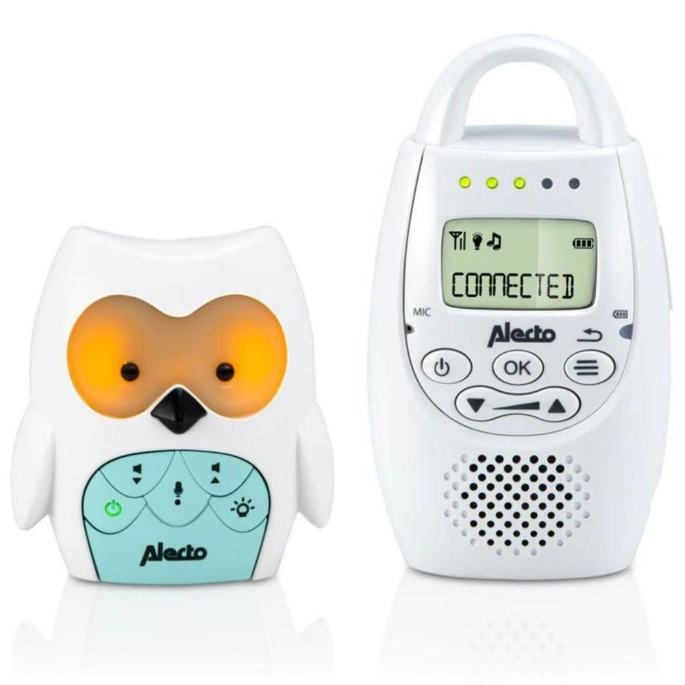 Praktisch én gezellig: de babyfoon dect owl DBX84 van Alecto. Een schattige babyfoon in de vorm van een uiltje. Met een nachtlampje dat op afstand uit te schakelen is. Met 5 slaapliedjes en terugspreekfunctie. VanZus