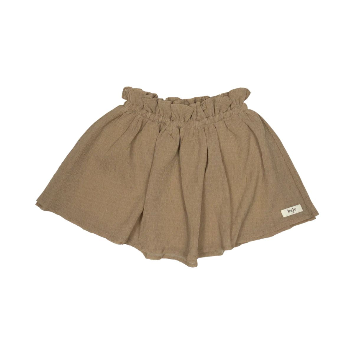 De Baje Studio strawberry rok in de kleur taupe is een prachtig plissé skortje, oftewel een short en rokje in één. Dit rokje heeft een hele lieve en romantische uitstraling. VanZus.