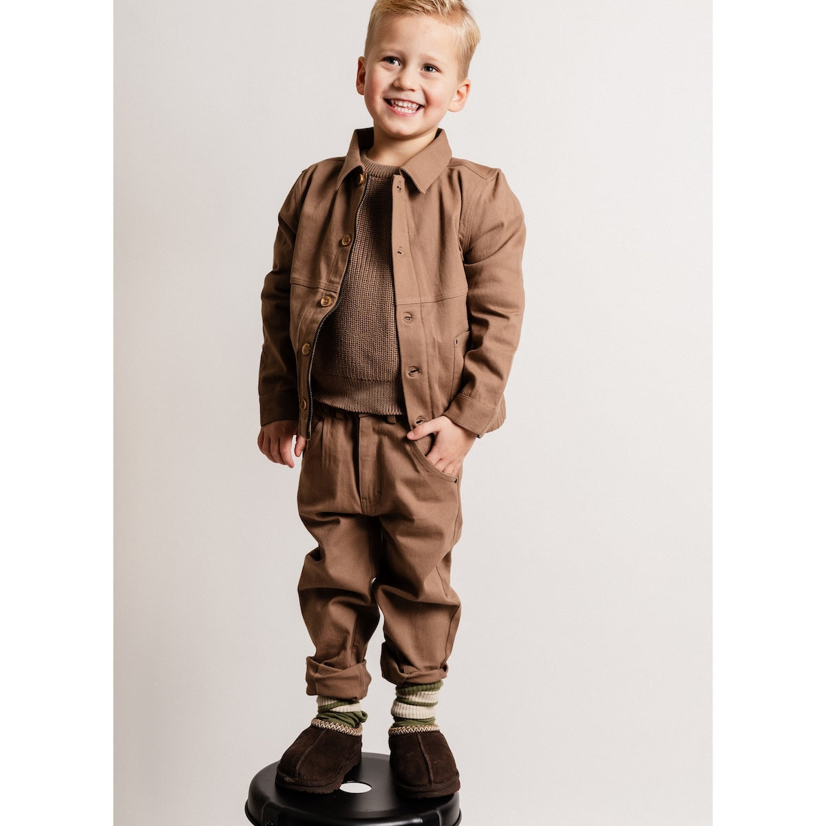 Baje Studio bercher broek brown cacao