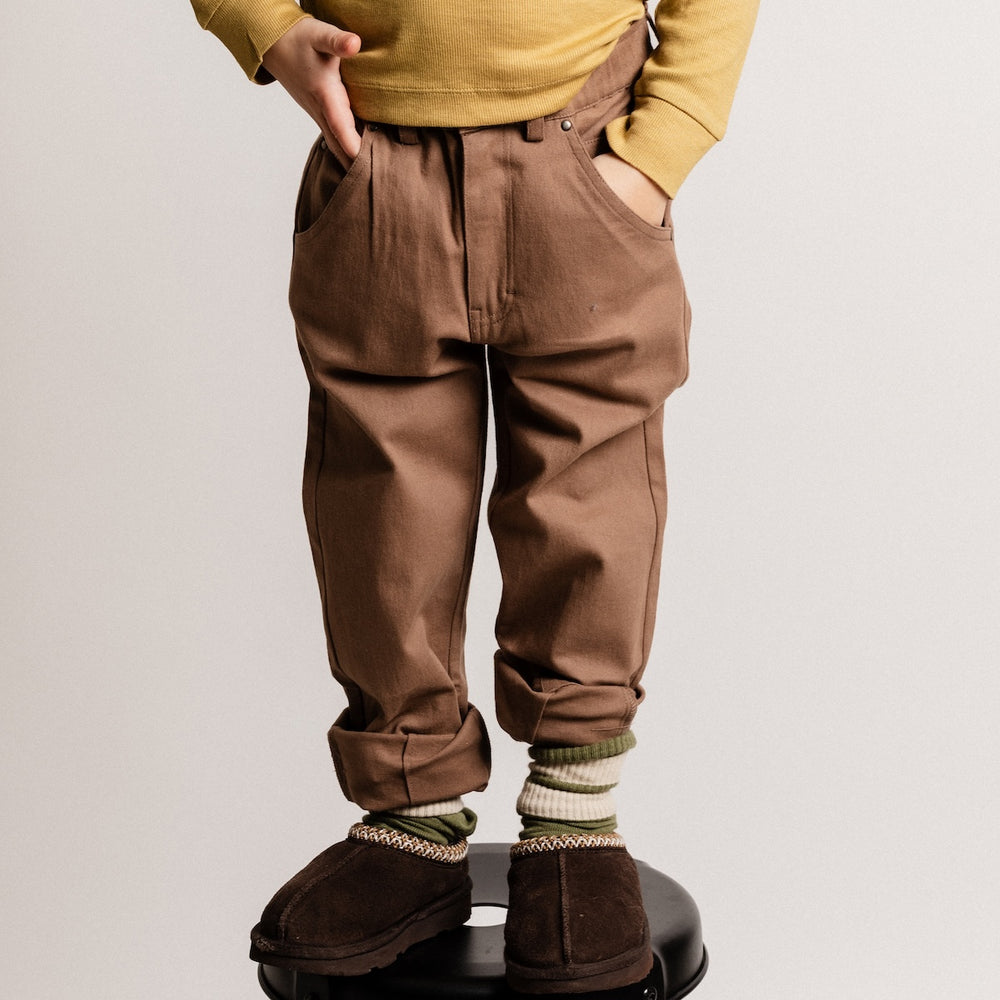 Baje Studio bercher broek brown cacao
