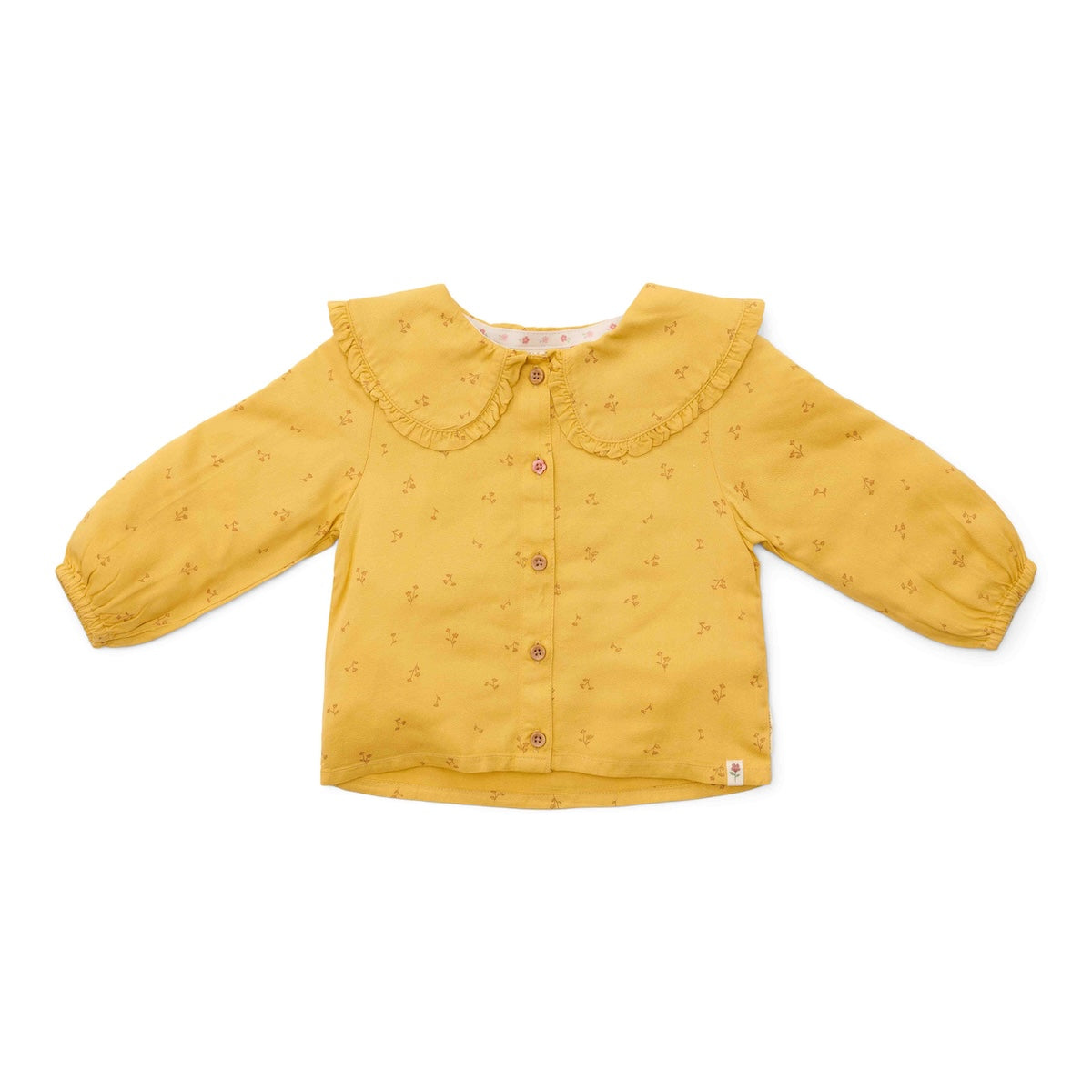 Steelt jouw kleintje de show in de prachtige blouse warm yellow blooming flower van Little Dutch? Deze prachtige blouse met lange mouwen heeft een warme gele tint. De blouse is ontzettend leuk te combineren, zowel voor een nette gelegenheid als op een stoere jeans.  VanZus