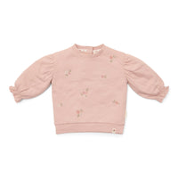 Wat zal jouw kindje stralen in deze sweater in de kleur soft rose van Little Dutch! Vind je 'm niet onwijs schattig?  Deze warme sweater is heel zacht aan de binnenkant en heeft aan de voorkant geborduurde kleine bloemetjes. Gemaakt van biologisch katoen in een mooie oudroze kleur. VanZus 