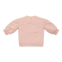 Wat zal jouw kindje stralen in deze sweater in de kleur soft rose van Little Dutch! Vind je 'm niet onwijs schattig?  Deze warme sweater is heel zacht aan de binnenkant en heeft aan de voorkant geborduurde kleine bloemetjes. Gemaakt van biologisch katoen in een mooie oudroze kleur. VanZus 