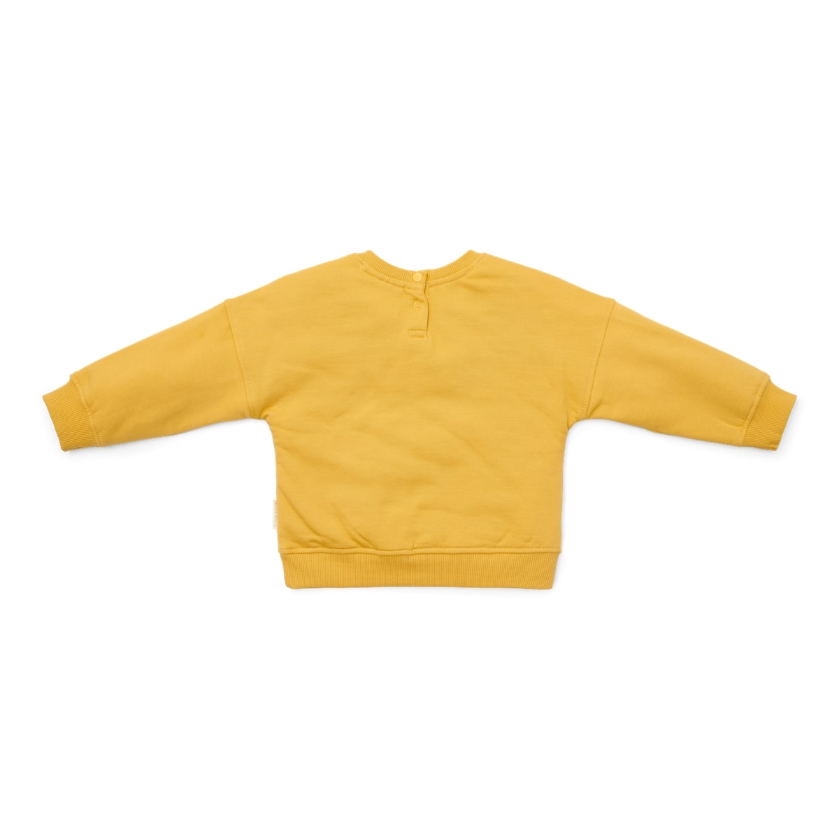 Deze sweater van Little Dutch in de kleur mustard yellow (geel) heeft vrolijke, geborduurde letters met de tekst "Living The Farm Life" op de voorzijde. Heerlijk zacht door het zachte biologisch katoen en daardoor is het sweatshirt heel comfortabel. VanZus