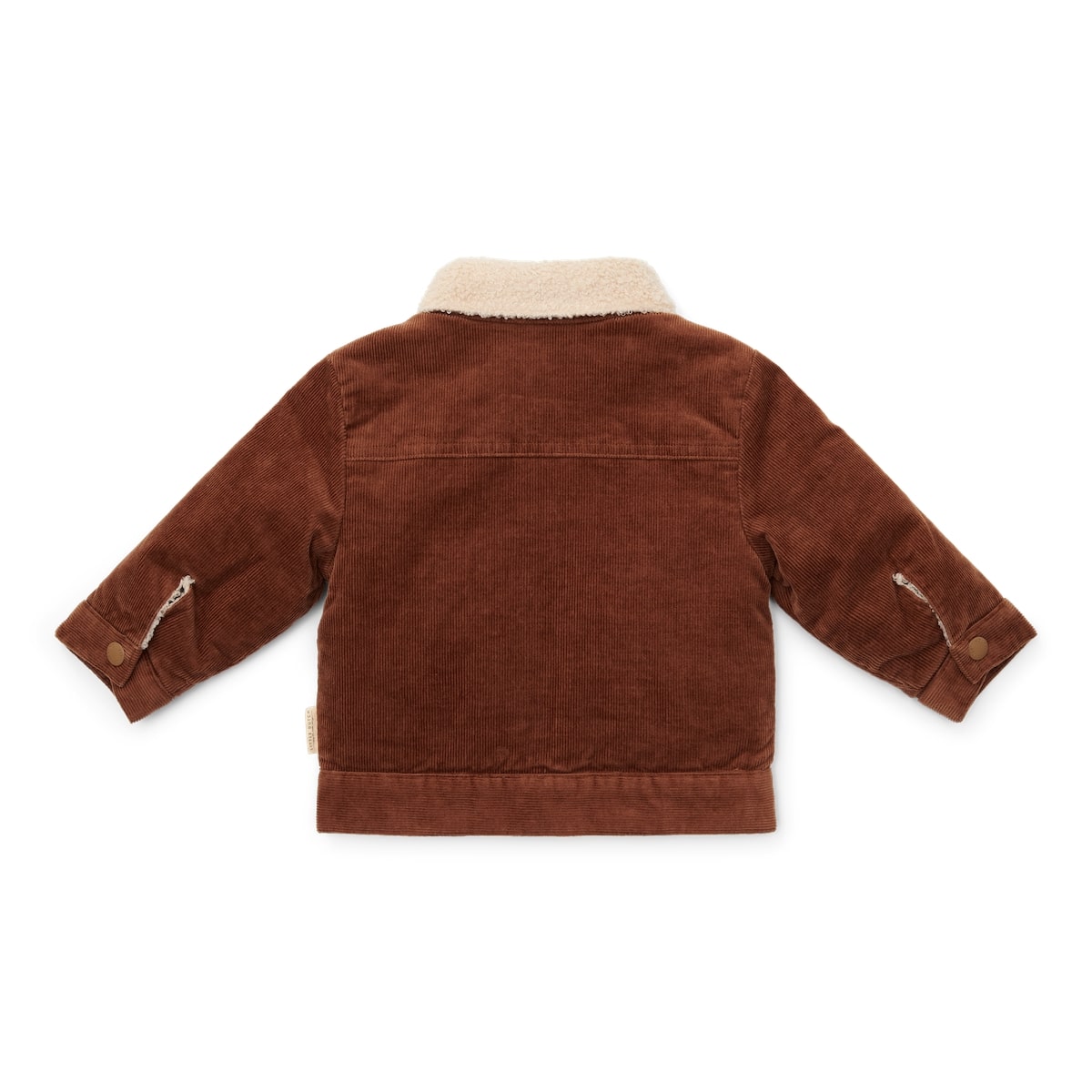 Reversible: ribstof en teddy in één! Blijf warm en stijlvol met deze comfortabele en stoere jas in brown/sand van Little Dutch. Aan de ene kant heeft deze schattige jas een mooie en zachte corduroy (ribstof) en de andere zijde is gemaakt van een zachte, pluche teddystof. VanZus