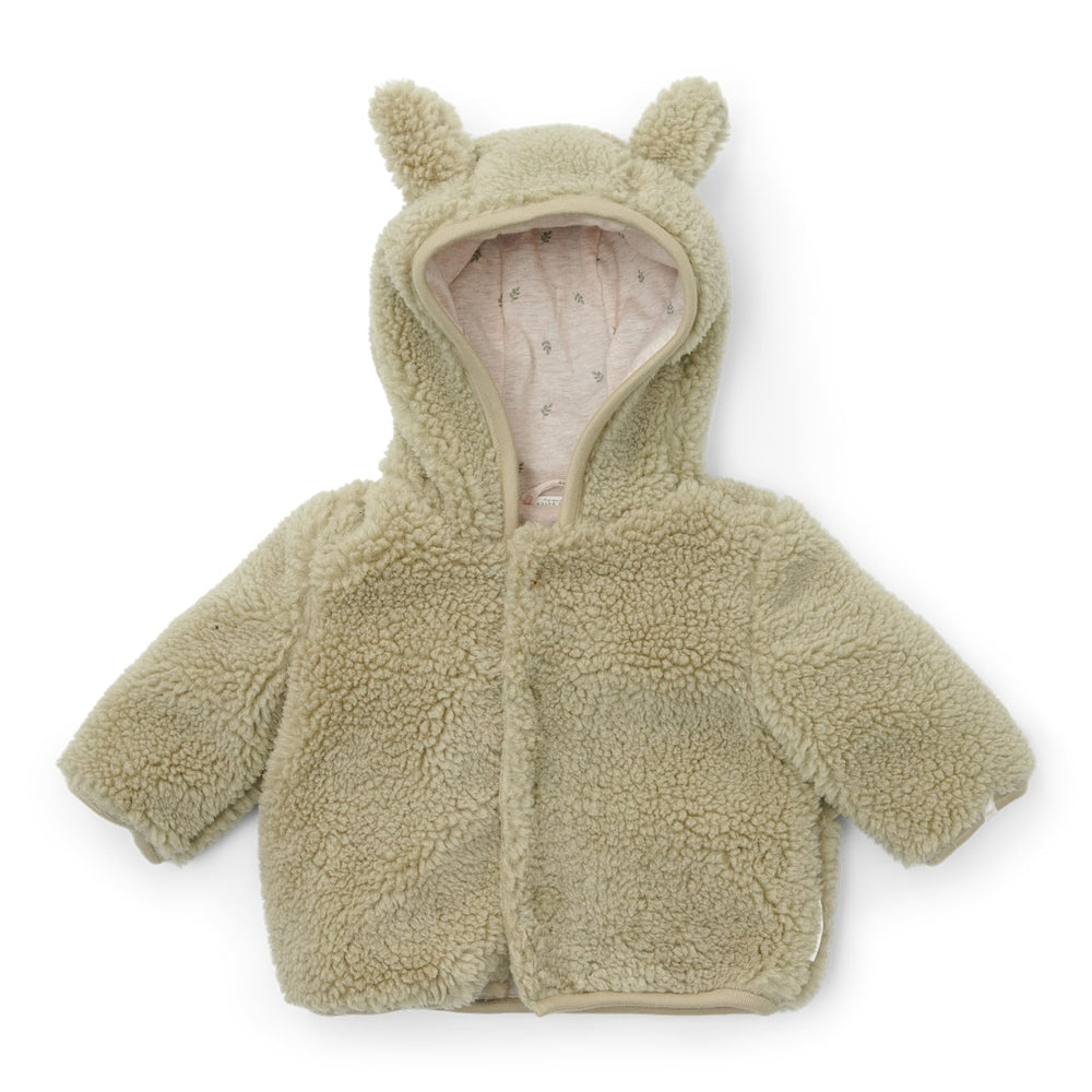 Dit schattige teddy jasje baby bunny soft green van Little Dutch is een echte must have tijdens de koude winterdagen! Het jasje is gemaakt van lekker zacht teddymateriaal. VanZus