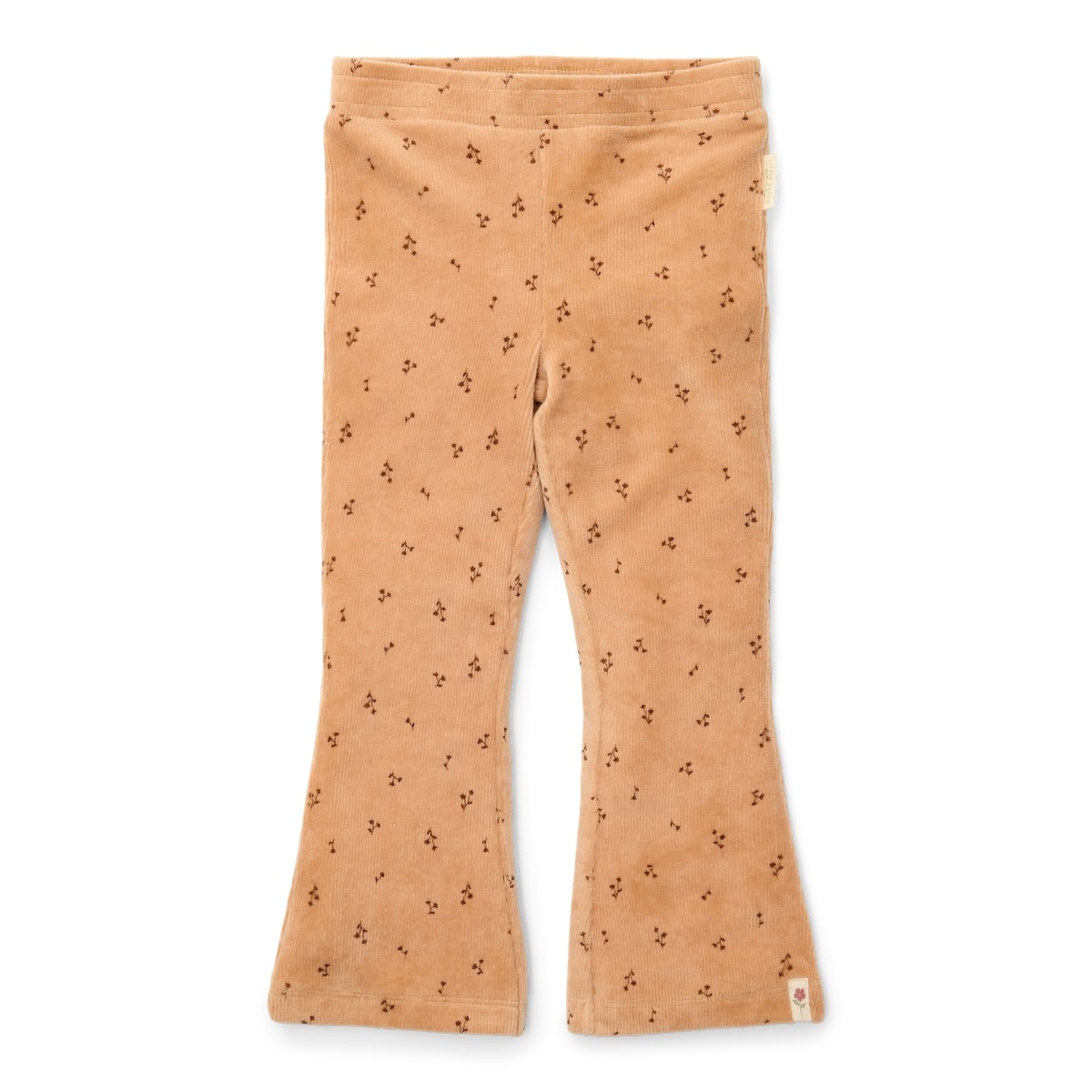 Deze schattige broek in almond blooming flower van Little Dutch heeft een stijlvol flared pasvorm die de outfit van je kleintje meteen een trendy upgrade geeft.  Gemaakt van zacht biologisch katoen met een geribbelde textuur voor een fijne pasvorm. VanZus