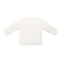 Hoe leuk is dit overslag t-shirt met lange mouw in de kleur off white van Little Dutch? Dit zachte en comfortabele shirt is gemaakt van biologisch katoen en voelt fijn aan op de huid. VanZus