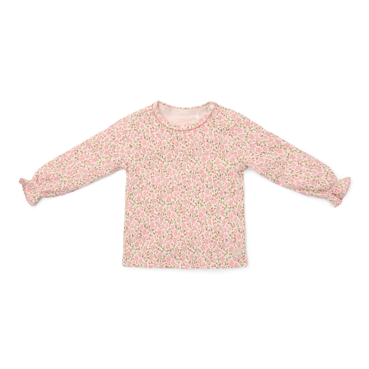 Ga naar dromenland en droom de mooiste dromen in deze tweedelige pyjama fairy floral van Little Dutch.  De pyjama bestaat uit een pyjamabroek en een pyjamashirt met een romantische bloemenprint en romantische details langs de mouwen en pijpen. VanZus