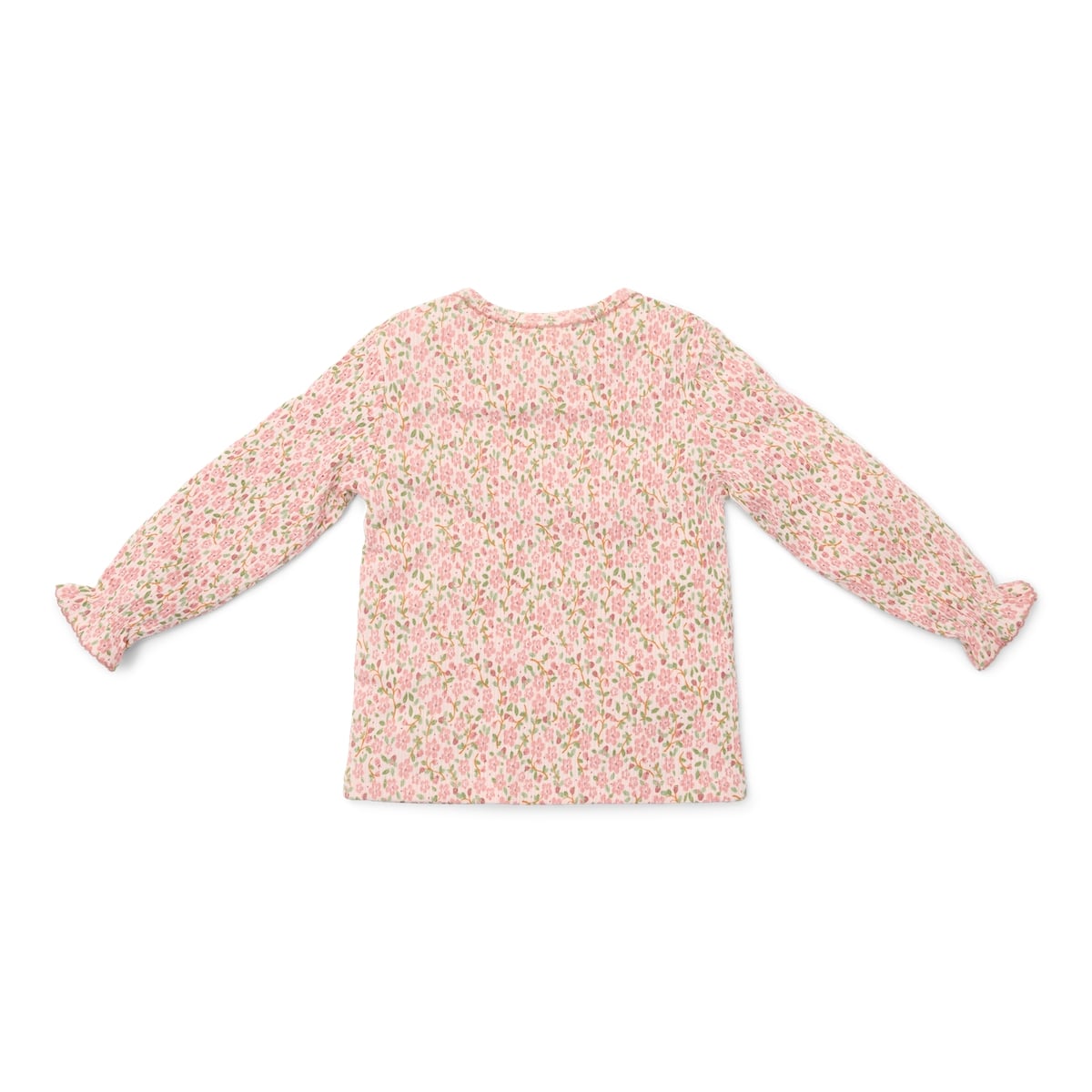 Ga naar dromenland en droom de mooiste dromen in deze tweedelige pyjama fairy floral van Little Dutch.  De pyjama bestaat uit een pyjamabroek en een pyjamashirt met een romantische bloemenprint en romantische details langs de mouwen en pijpen. VanZus