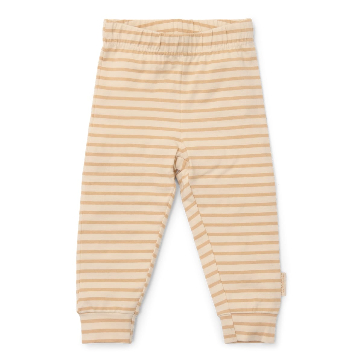 Ga naar dromenland en droom de mooiste dromen in deze tweedelige pyjama natural stripe van Little Dutch.  De pyjama bestaat uit een pyjamabroek en een pyjamashirt. De broek is gestreept en het shirt in een neutrale kleur heeft een hele schattige print met een gans, maan en sterretjes. VanZus