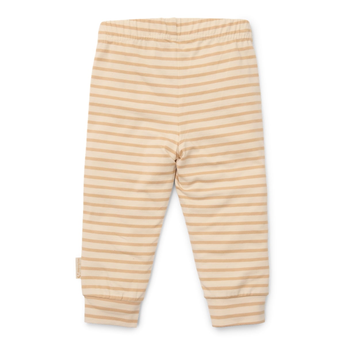 Ga naar dromenland en droom de mooiste dromen in deze tweedelige pyjama natural stripe van Little Dutch.  De pyjama bestaat uit een pyjamabroek en een pyjamashirt. De broek is gestreept en het shirt in een neutrale kleur heeft een hele schattige print met een gans, maan en sterretjes. VanZus