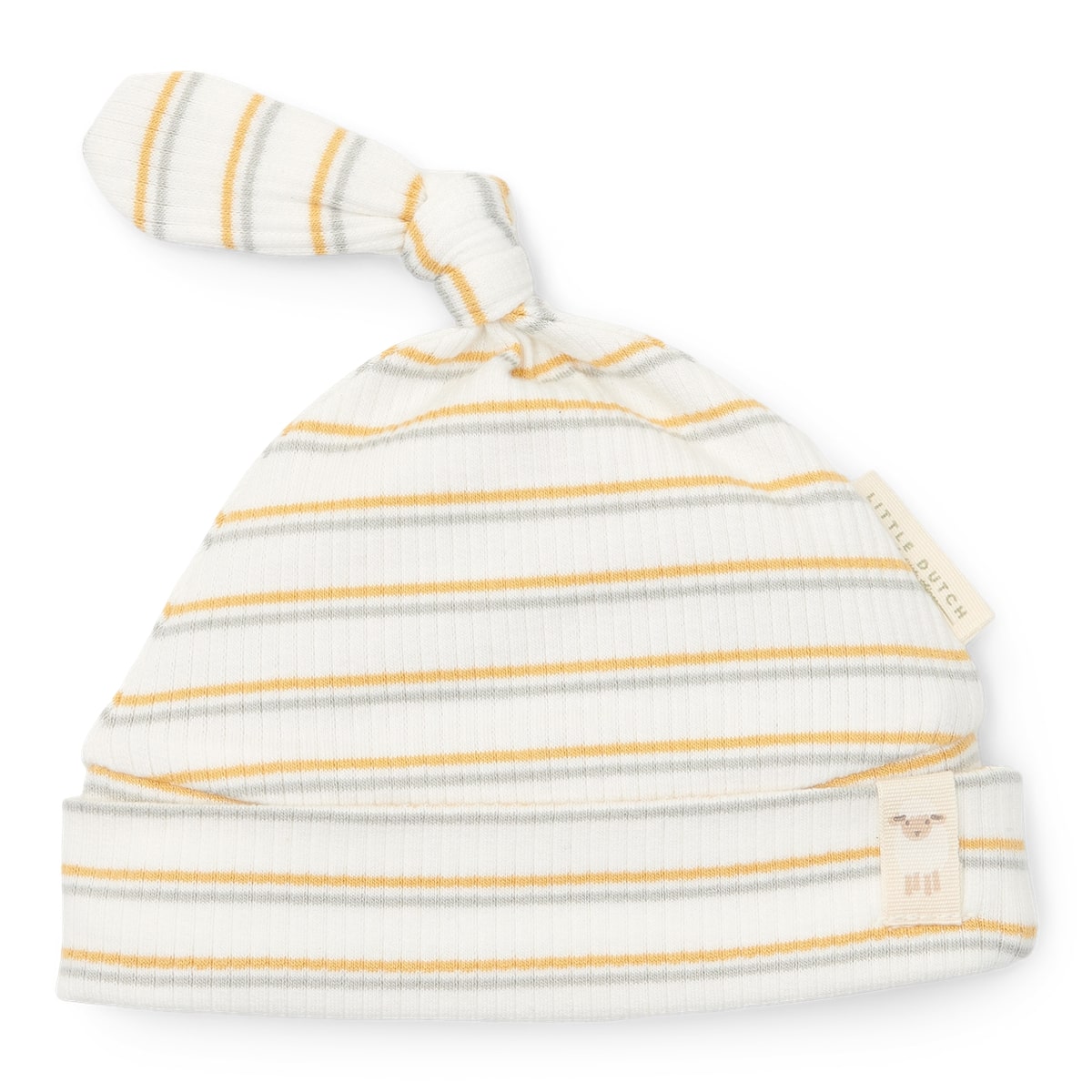 Dit schattige mutsje met knoop van Little Dutch in een streep patroon is een praktische accessoire voor je pasgeboren baby. De muts is gemaakt van een zachte, comfortabele stof en houdt het hoofdje van je kleintje heerlijk warm. VanZus