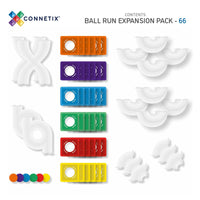 Bereid je voor op uren speelplezier met deze fantastische Connetix rainbow ball run expension pack 66 stuks! Deze set bevat nieuwe exclusieve bouwstukken en coole buizen waarmee het bouwen van parcours nog veel leuker wordt! VanZus