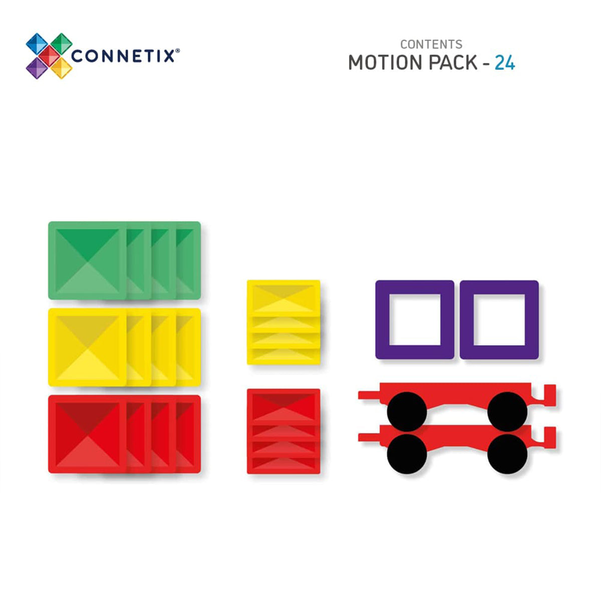 Bouw de allercoolste voertuigen met deze Connetix rainbow motion pack 24 stuks. In deze set zitten diverse bouwelementen en twee auto-onderstellen waarmee je je fantasie de vrije loop kunt laten gaan. VanZus