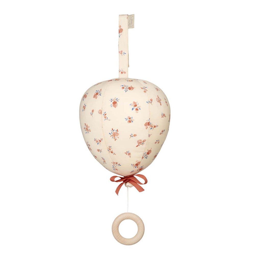 Een stijlvolle muziekmobiel van Cam Cam Copenhagen in de variant berries. De ballon vormige mobiel is een blikvanger in de kinderkamer of box. Met lief muziekje. Eenvoudig op te hangen. Handwas. VanZus