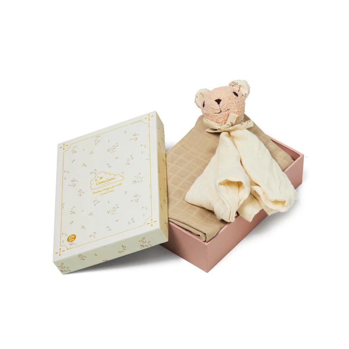 Het perfecte cadeau voor kraamvisite of babyshower: het Cam Cam Copenhagen knuffeldoekje cadeaubox Ashley. Gemaakt van 100% biologisch katoen, zacht en ademend, in mooie cadeaubox. Multifunctioneel. VanZus