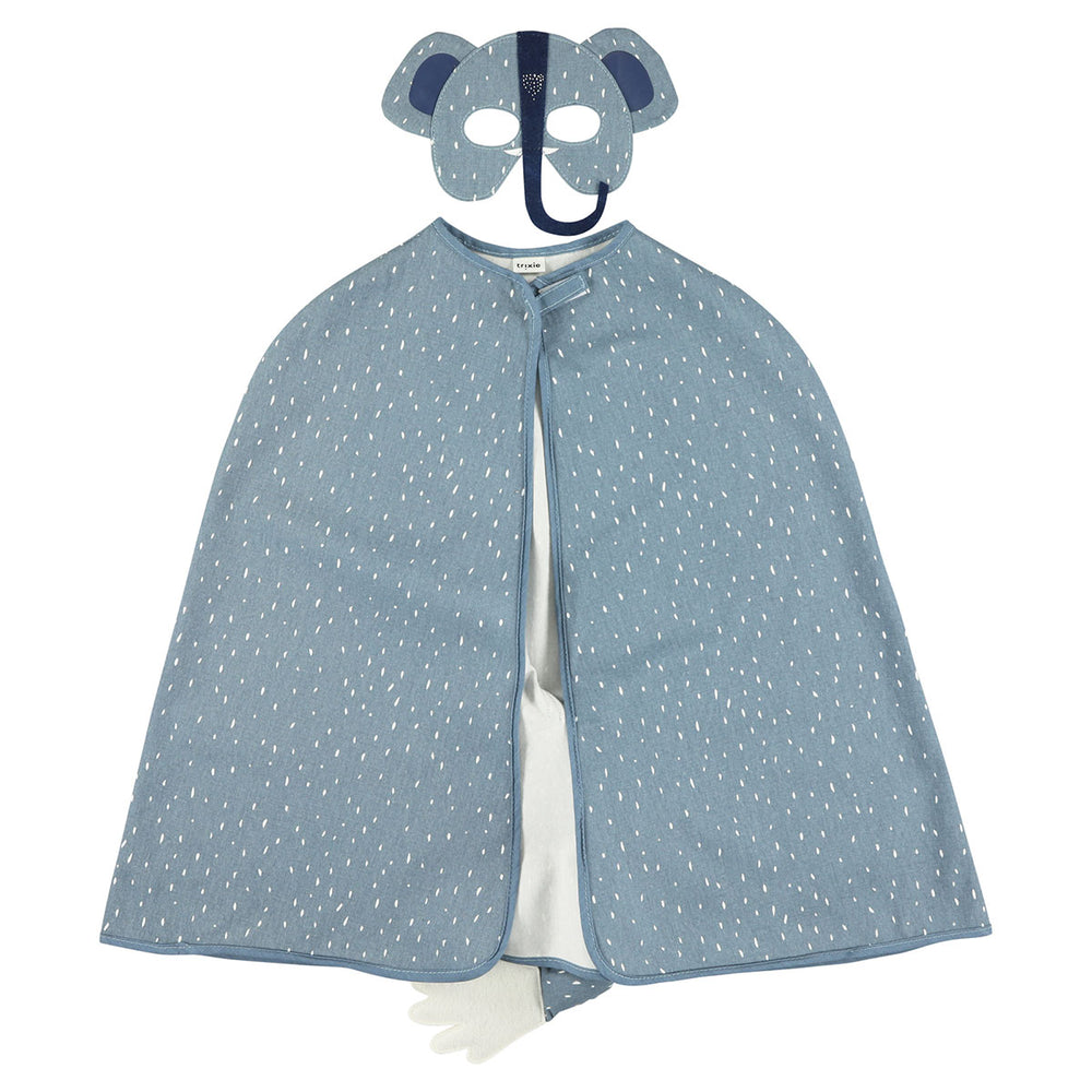 Laat je fantasie de vrije loop met de Trixie Mrs. Elephant cape en masker! Deze betoverende verkleedset transformeert jou in een leuke olifant, compleet met een speels staartje. VanZus.