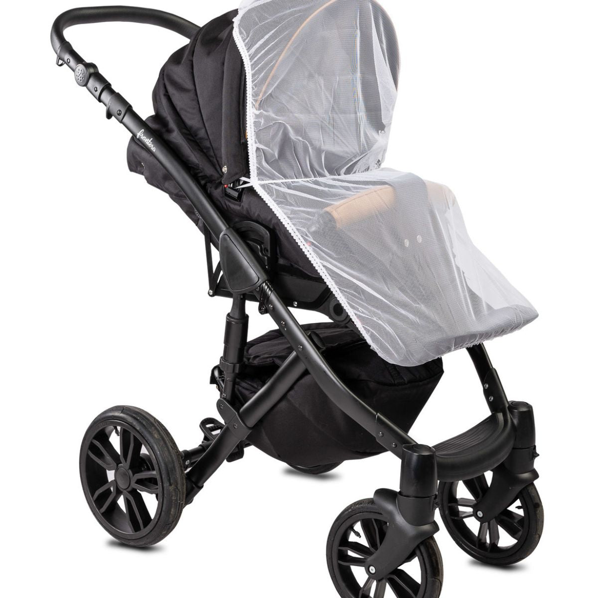 Bescherm je kindje onderweg tegen vervelende insecten met dit muskietennet voor de buggy in de kleur wit van het merk Caretero. Met dit handige muskietennet houdt je muggen en andere insecten weg van je baby, waardoor (door)slapen in de buggy geen probleem is. VanZus