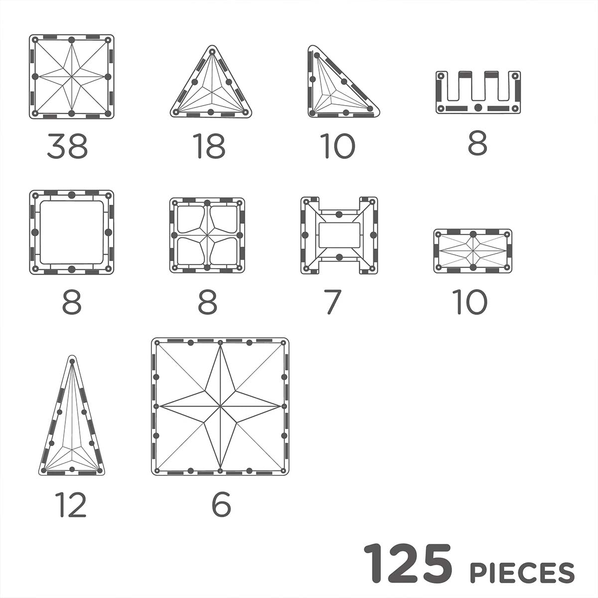 De Cleverclixx large creative pack pastel 125 stuks is een grote set vol met magnetische bouwstenen. Je kindje kan zich urenlang vermaken met deze set en het ene na het andere bouwwerk maken. VanZus.