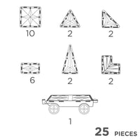 De Cleverclixx Wheels pack intense 25 stuks is een super leuke set met magnetische bouwstenen voor elk kind dat dol is op voertuigen. Met deze leuke set kan jouw kindje namelijk helemaal zelf een voertuig maken! VanZus.