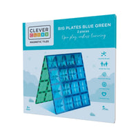 Deze Cleverclixx big plates blue green zijn ideaal voor je kindje om zijn of haar set-ups uit te breiden. Niet alleen is het slim om je Cleverclixx bouwwerken te bouwen op een sterke ondergrond, ook kun je met deze twee platen twee keer zo hoog bouwen! VanZus