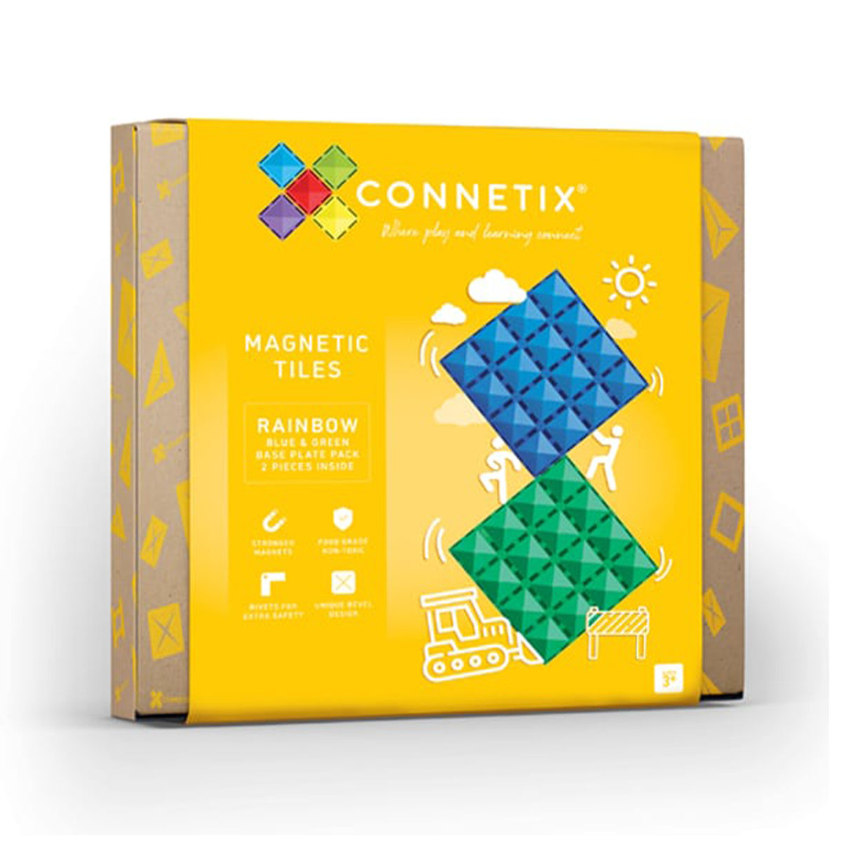 Als jouw kindje al een set van Connetix in huis heeft, dan is deze set onmisbaar! Het Connetix base plate 2-pack is namelijk perfect als basis voor al de bouwprojecten van je kleintje! VanZus