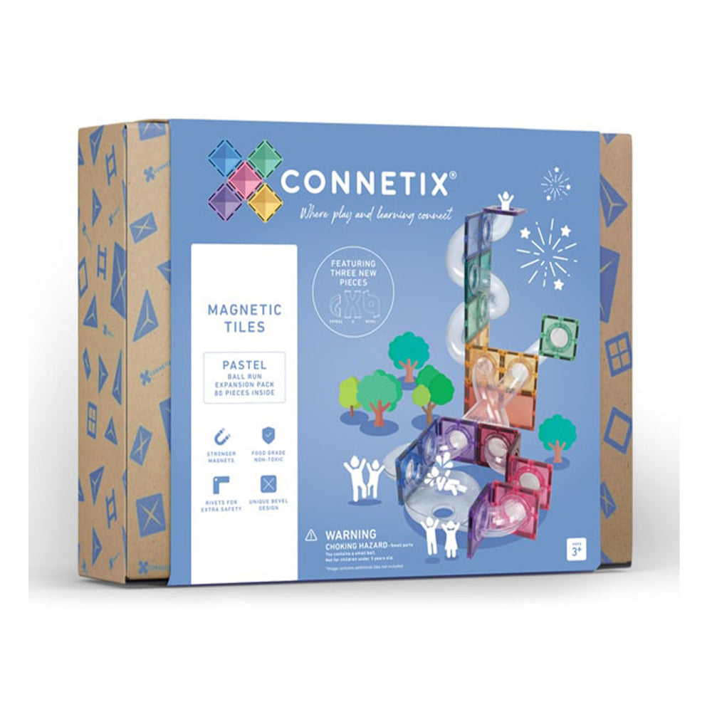 Bereid je voor op uren speelplezier met deze fantastische Connetix pastel ball run expension pack 80 stuks! Deze set bevat nieuwe exclusieve bouwstukken, zoals een spiraal en een "X", waarmee het bouwen van parcours nog veel leuker wordt! VanZus