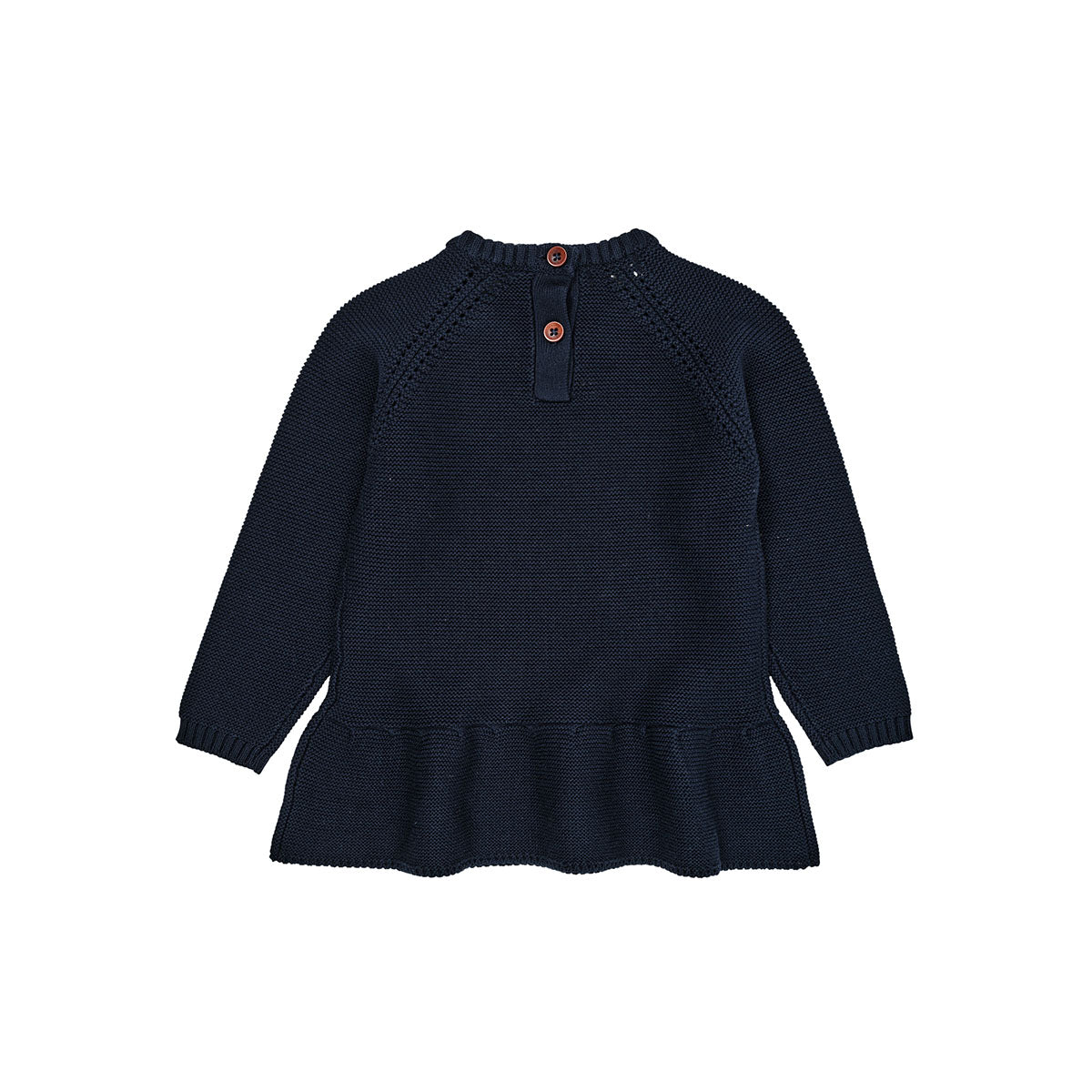 Houd je kindje lekker warm met deze gebreide trui ruches in de kleur navy van het merk Copenhagen Colors. Deze mooie trui is gemaakt van 100% katoen. Je voelt dat de trui gemaakt is van hoge kwaliteit materialen. VanZus