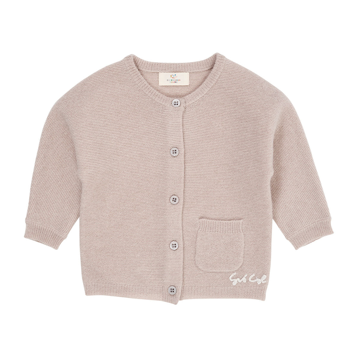 Houd je kindje lekker warm met dit kasjmier classic baby vestje in de kleur beige van het merk Copenhagen Colors. Dit prachtige vestje is gemaakt van kasjmier. Vanzus