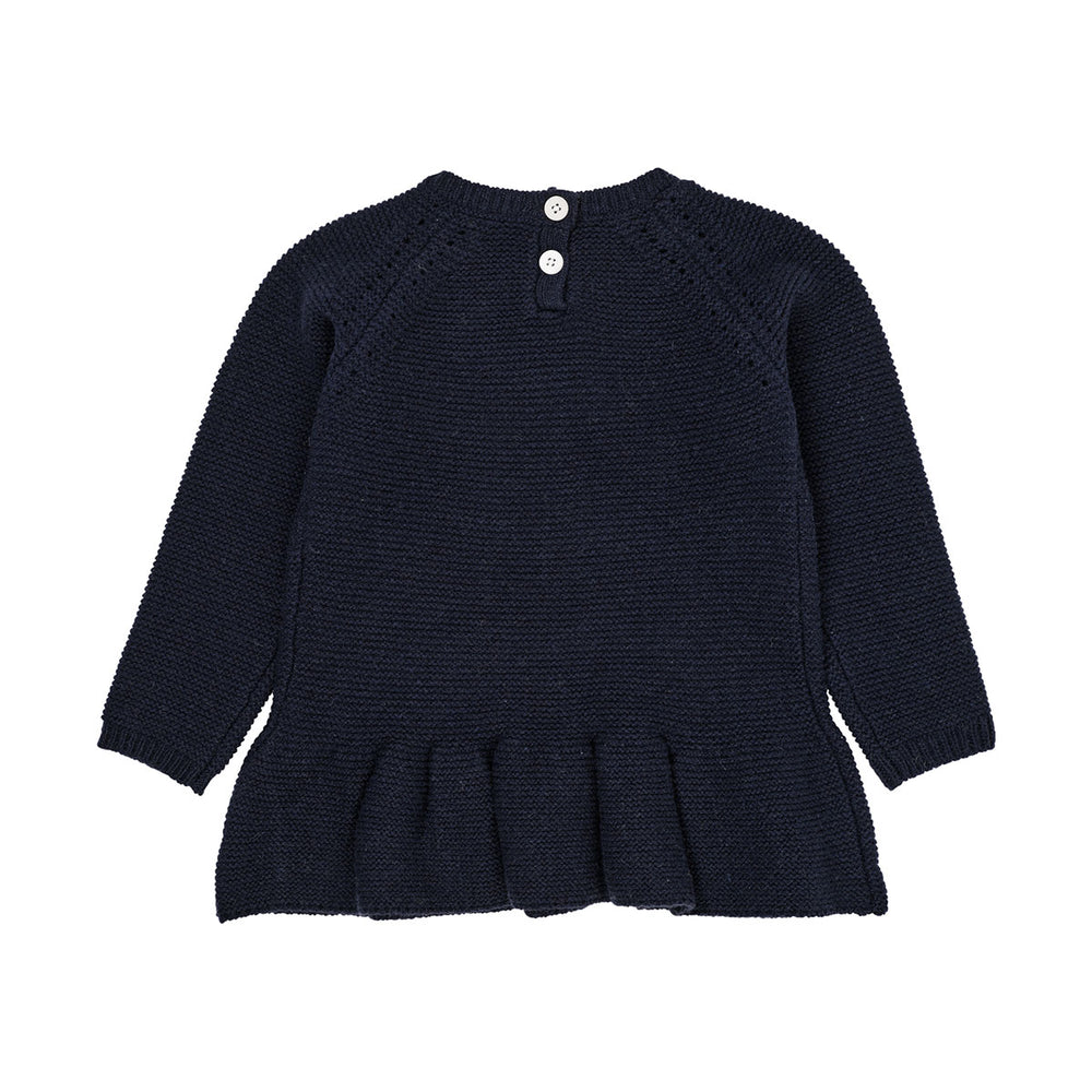 Deze lamswolle trui ruches in de kleur navy van het merk Copenhagen Colors is niet zomaar een trui! Deze leuke trui is namelijk mega schattig om te zien. Ook houdt deze trui je kindje heerlijk warm. De trui is namelijk gemaakt van lamswol. VanZus