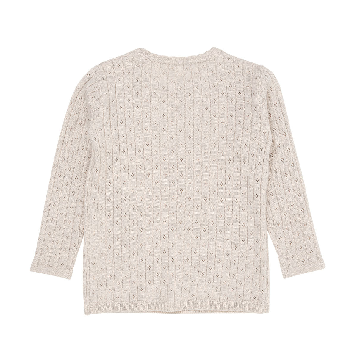 Het is altijd fijn om een mooi blousje is huis te hebben dat je zowel uit de kast kan trekken voor alledaagse outfits, als voor feestelijke gelegenheden. Dit merino classic pointelle truitje in de kleur pale cream melange van het merk Copenhagen Colors is een prachtige basic met eyecatching details. VanZus