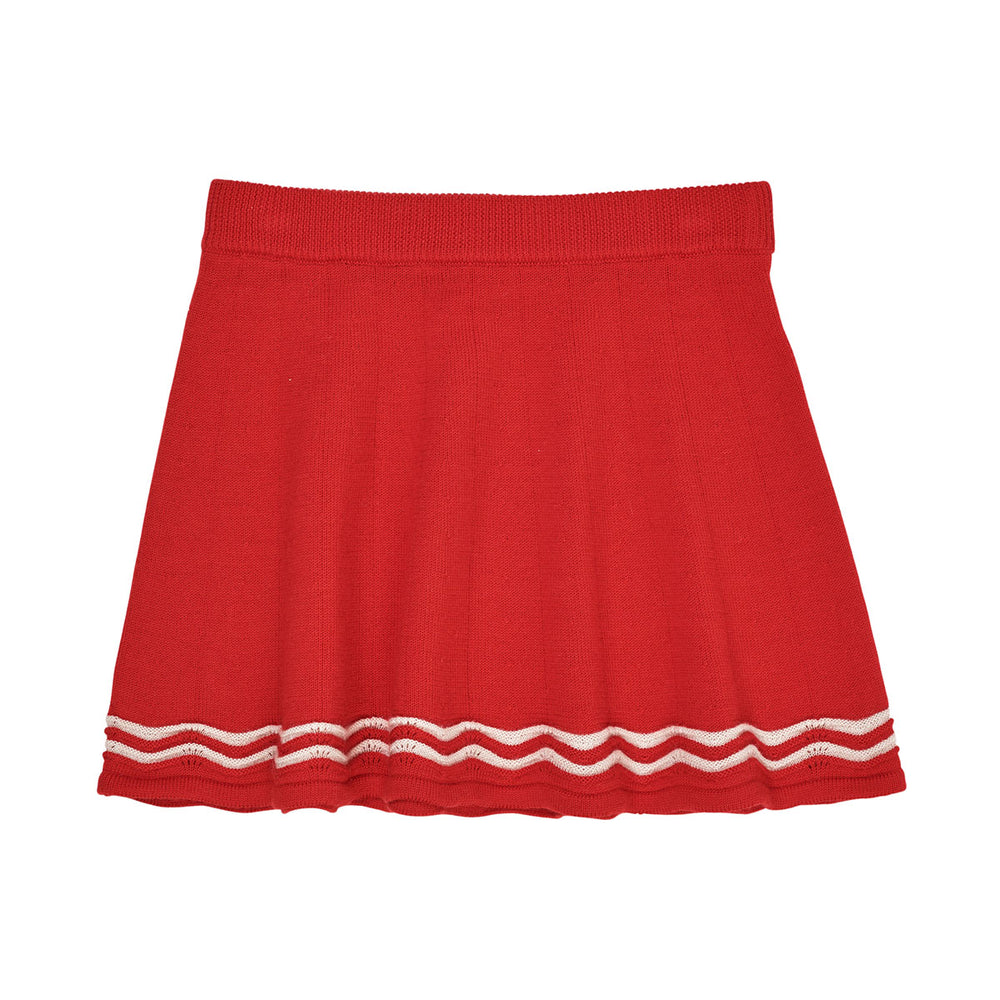 Dit schattige merino licht gebreide tennisrokje in de kleur red/pale cream melange van het merk Copenhagen Colors is een echte eyecatcher! Niet alleen zit dit rokje super comfortabel en is hij lekker warm, hij ziet er ook te schattig uit! VanZus