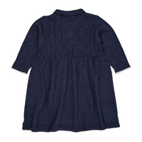 Een superschattig jurkje dat ook nog eens heerlijk warm is en comfortabel zit? Dat is deze merino pointelle jurk met kraag in de kleur navy/cream van het merk Copenhagen Colors absoluut! Deze geweldige jurk is geschikt voor verschillende gelegenheden en zal je kindje heel lief staan. VanZus