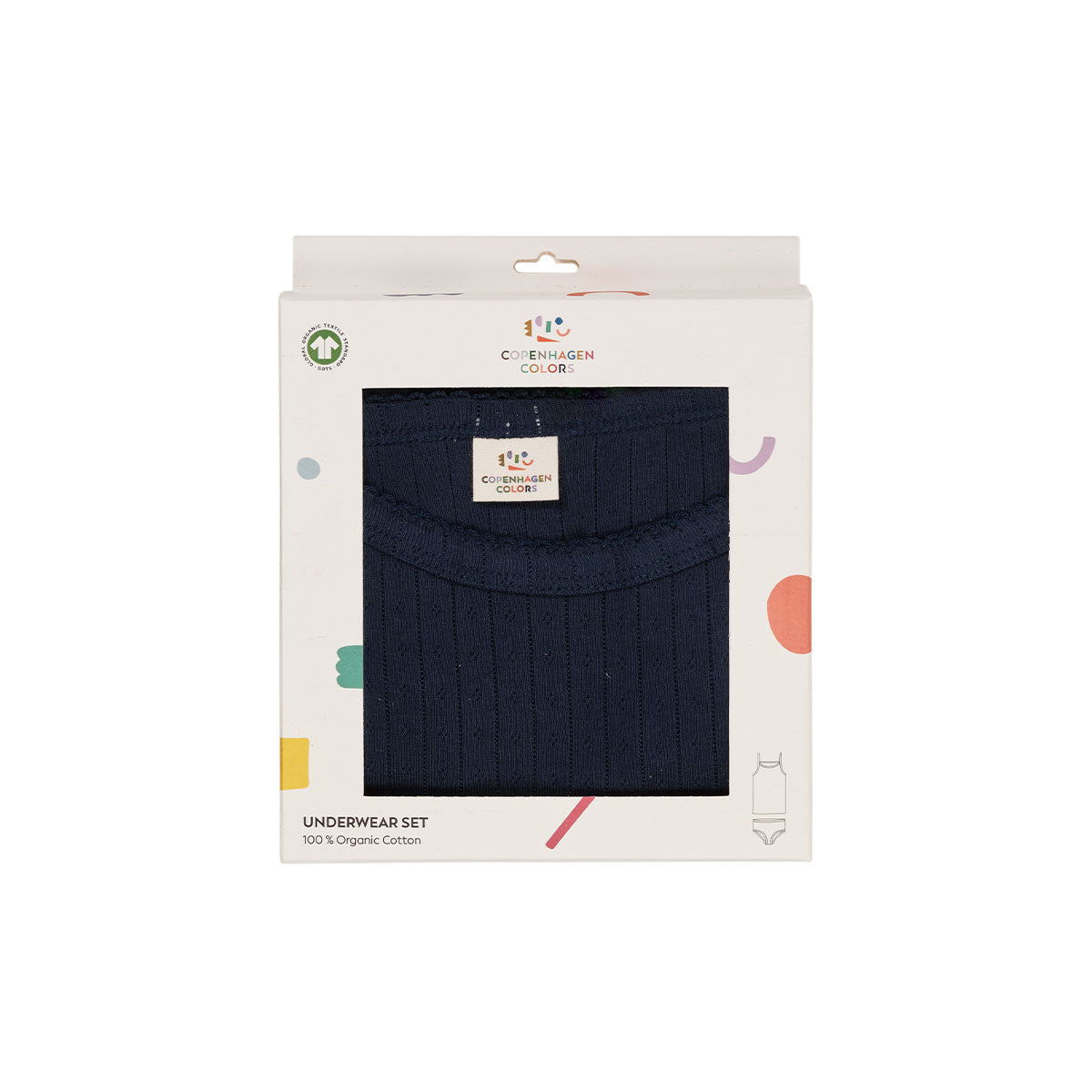 Comfortabel en schattig. Dat is deze pointelle junior ondergoedset in de kleur navy van het merk Copenhagen Colors. Deze ondergoedset ziet er onwijs leuk uit en zal ook zeker in de smaak vallen bij jouw kleintje. VanZus