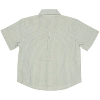 Het Copenhagen Colors seersucker shirt in de kleur green cream stripe is een prachtige blouse met korte mouwen. Het shirt is gemaakt van biologisch katoen, perfect voor warme zomerdagen. VanZus.