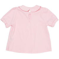 Het Copenhagen Colors solid shirt collar in de kleur ballerina is een super lief shirtje voor kleine meiden. Het shirtje heeft een mooie effen kleur, lichte pof mouwtjes en een heel lief kraagje. VanZus.