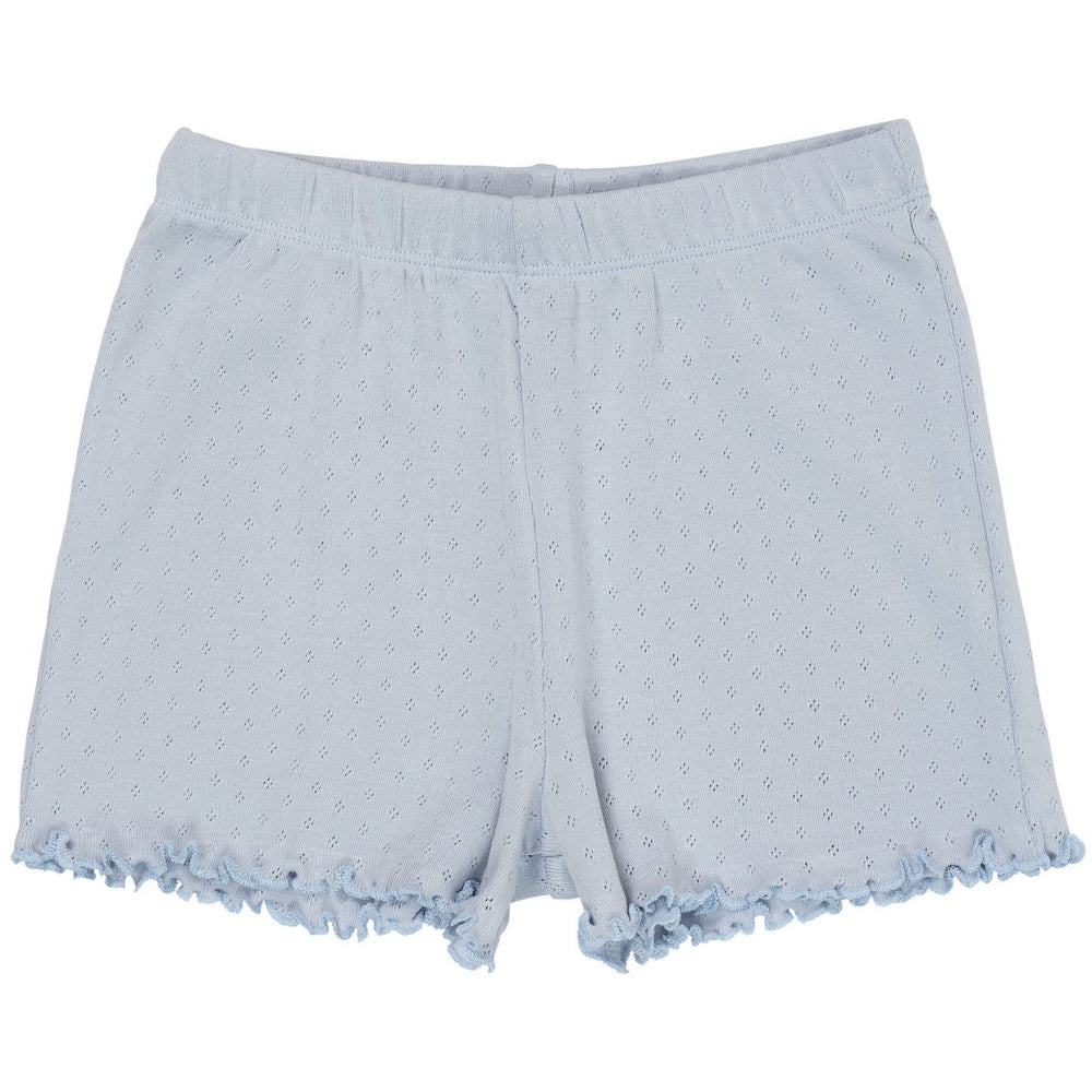 De Copenhagen Colors summer pointelle short in de kleur dusty blue is een heerlijke korte broek voor de warme zomerdagen. Het shortje ziet er erg leuk uit draagt super comfortabel. VanZus.