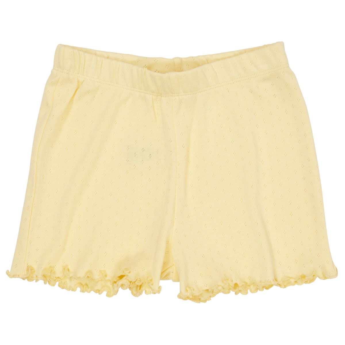 De Copenhagen Colors summer pointelle short in de kleur light yellow is een heerlijke korte broek voor de warme zomerdagen. Het shortje ziet er erg leuk uit draagt super comfortabel. VanZus.