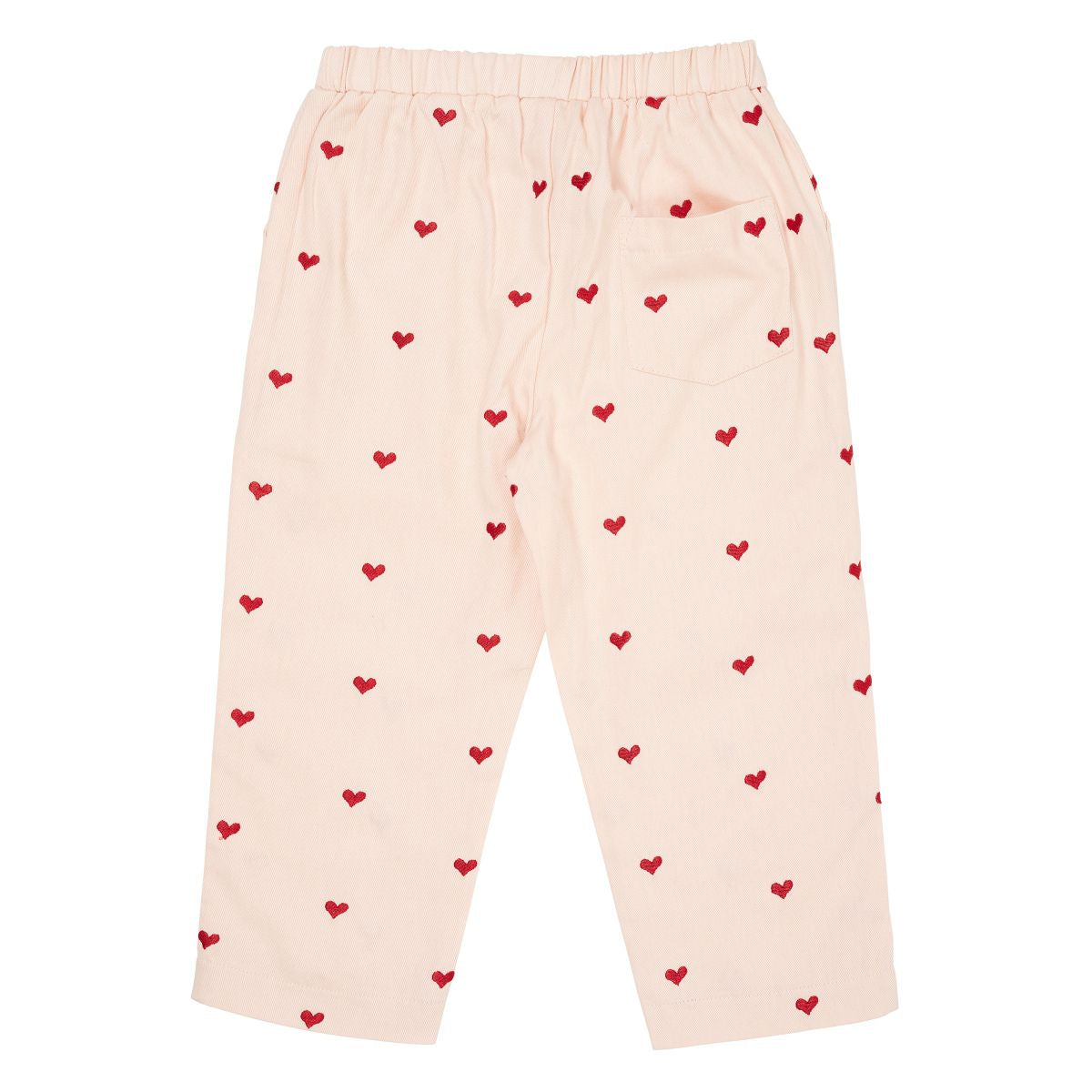 De Copenhagen Colors twill heart broek in de kleur dusty rose berry hearts is een super leuke broek voor alle kindjes die dol zijn op hartjes. De broek draagt heel fijn want hij is gemaakt van biologisch katoen. VanZus.