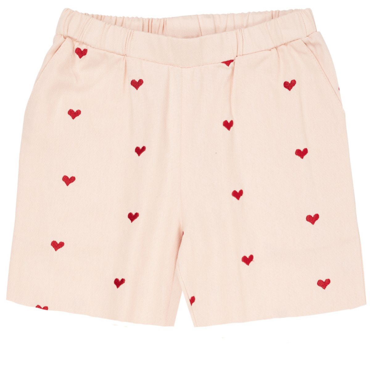 De Copenhagen Colors twill heart short in de kleur dusty rose berry hearts is een super leuk broekje voor alle kindjes die dol zijn op hartjes. De short draagt heel fijn want hij is gemaakt van biologisch katoen. VanZus.
