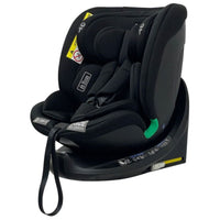 De mae i-size autostoel in black van Ding biedt comfort en gemak met draaibare Isofix-connectoren en top-tether. Geschikt voor kinderen van 40 tot 150 cm, met 12 posities voor de hoofdsteun en wasbare bekleding. VanZus