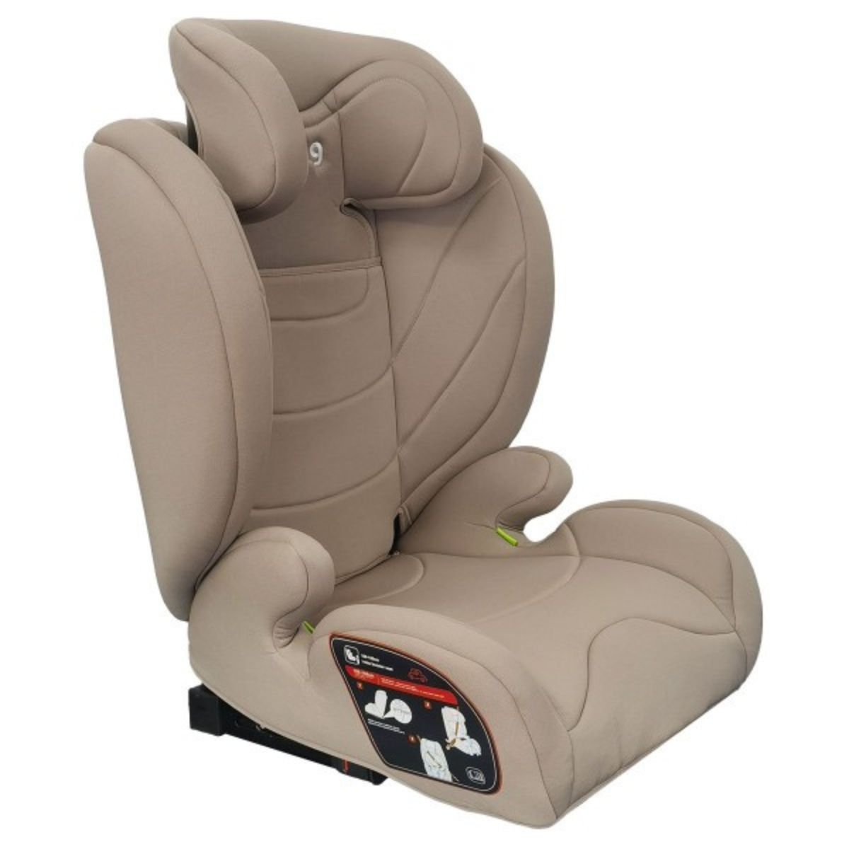 Veiligheid, comfort en stijl met de Owen i-Size autostoel in taupe van Ding. Met Isofix, verstelbare rugleuning en hoofdsteun met 5-punts veiligheidsgordel. Geschikt van 3 tot 12 jaar. VanZus