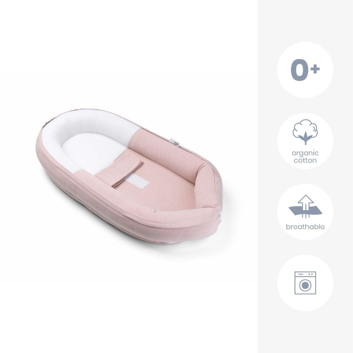 Het Doomoo Cocoon babynestje chine pink is een heerlijk plekje voor je kleine om in te relaxen. Dankzij de rand geeft het babynestje een veilig en geborgen gevoel, precies wat jouw kleine baby nodig heeft. VanZus.